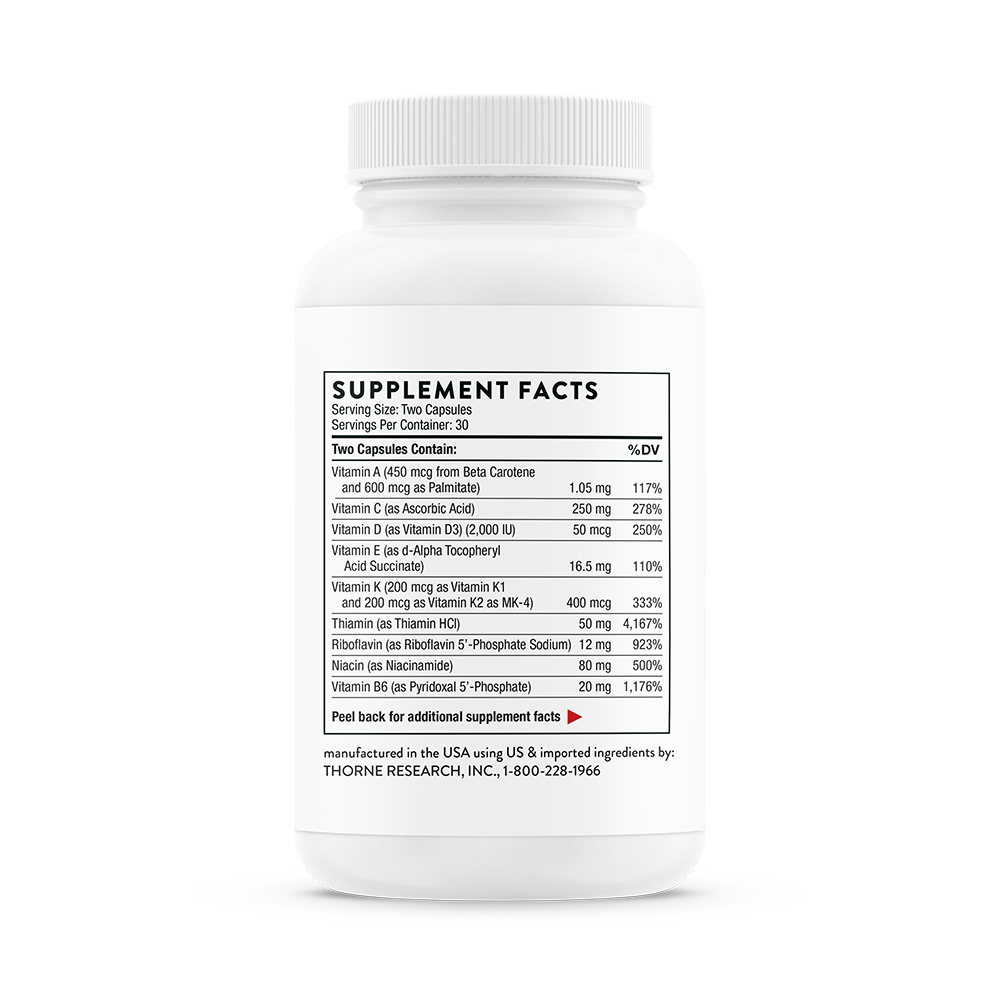 Thorne Basic Nutrients 2/Day – back view