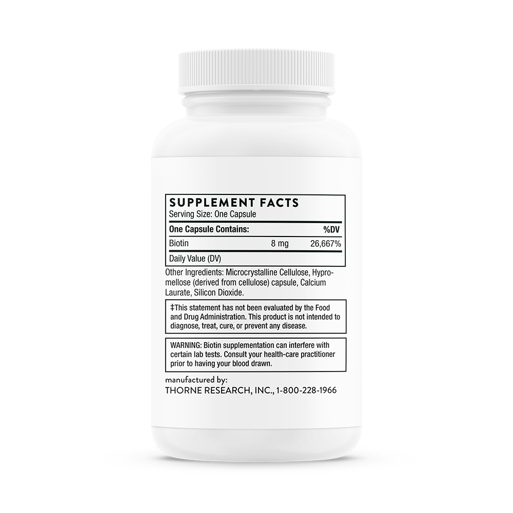 Thorne Biotin – back view
