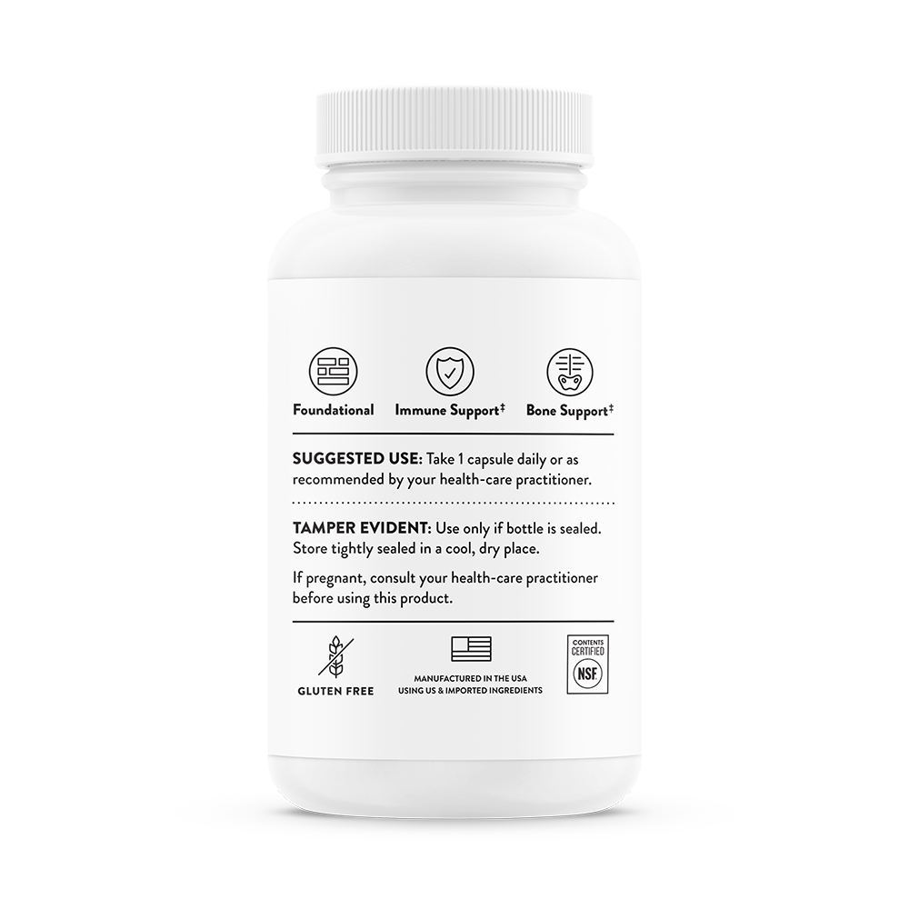 Thorne Vitamin D – side view